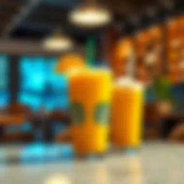 A stylish setting featuring the Sunshine Drink, highlighting its appeal in modern cafe culture