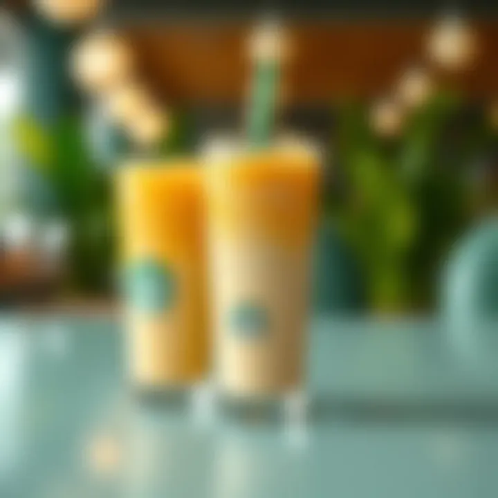 An infographic illustrating the nutritional benefits of Starbucks' Sunshine Drink