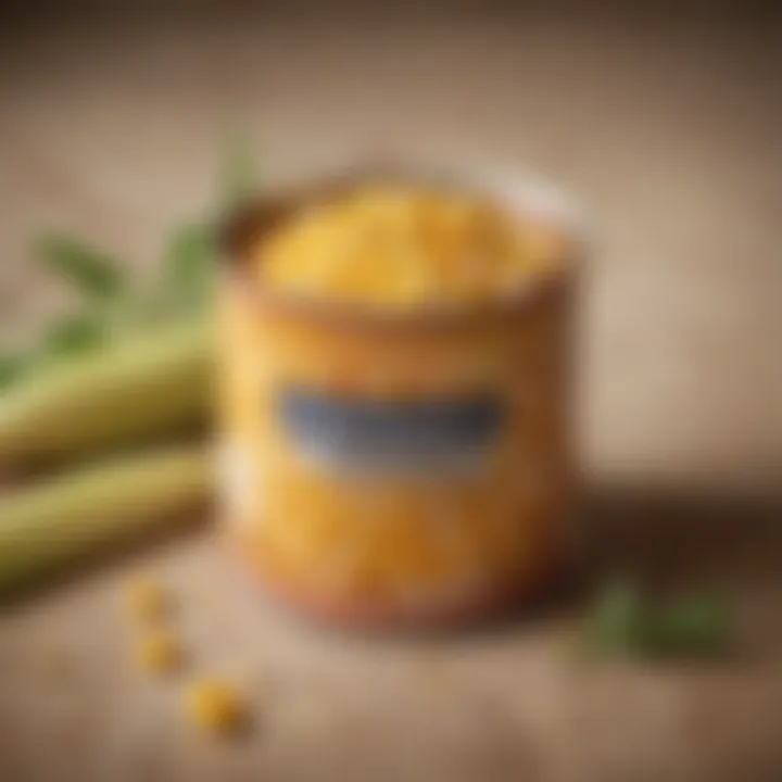 A colorful plate showcasing a gourmet dish featuring canned sweetcorn