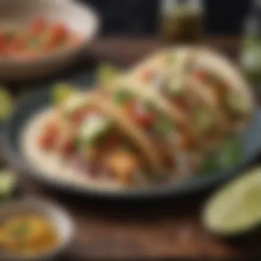 Mediterranean Fish Tacos: A Flavorful Adventure A beautifully arranged Mediterranean Fish Tacos
