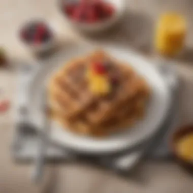 Cultural significance and history of Belgian waffles depicted artistically