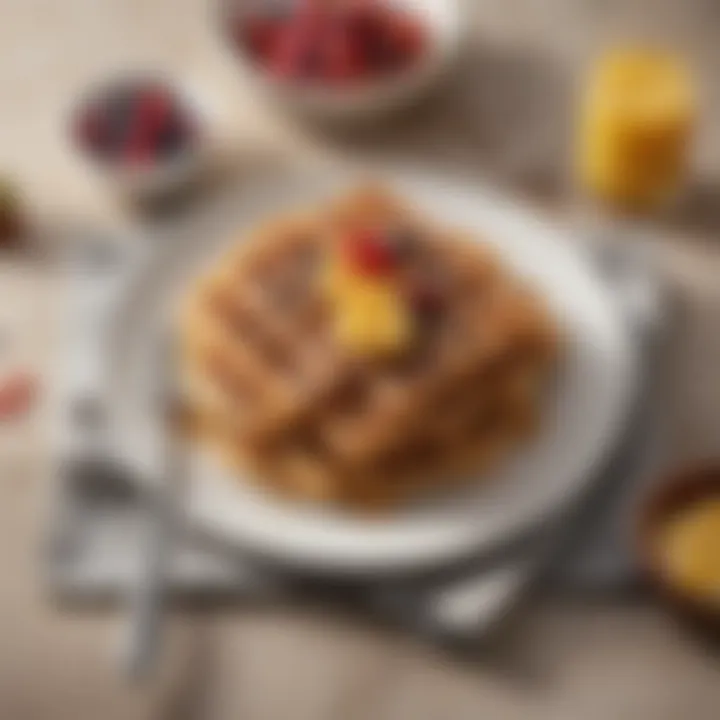 Cultural significance and history of Belgian waffles depicted artistically