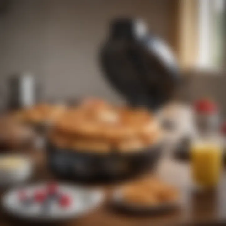 User-friendly features of the Belgian waffle maker highlighted