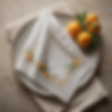 Personalized Cheesecloth Napkins Personalized cheesecloth napkins with unique designs and embellishments