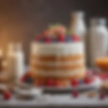 A colorful array of ingredients for Milkbar cakes arranged artfully