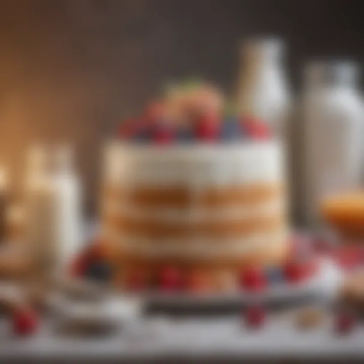 A colorful array of ingredients for Milkbar cakes arranged artfully