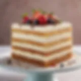 An elegant slice of Milkbar cake showcasing layers and frosting