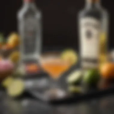 Cocktail Ingredients for Mini Margaritas Artistic display of cocktail ingredients