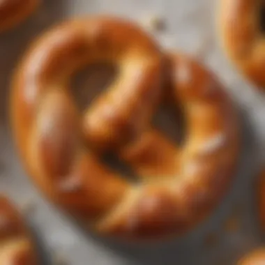 The Art of Baking Soft Pretzels A close-up of a perfectly baked soft pretzel with sea salt