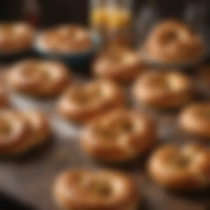 A cozy gathering with friends enjoying soft pretzels