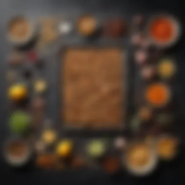 Unique Ingredients in Tablet Recipes An array of unique ingredients used in tablet recipes, highlighting their culinary significance