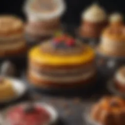 A vibrant display of traditional cakes from different cultures