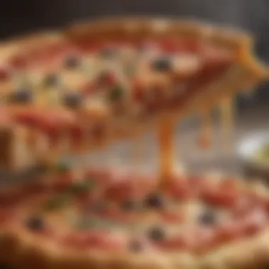 Classic Slice Experience A classic Chicago-style pizza slice dripping with cheese and toppings