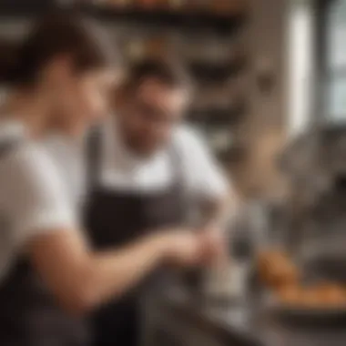 Barista engaging with a customer, sharing brewing tips