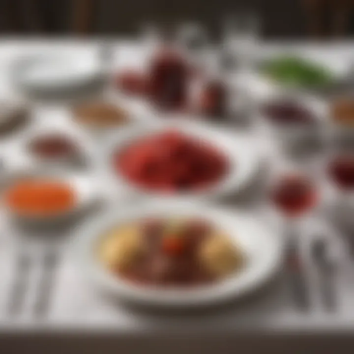 Elegant table setting featuring blood type friendly foods