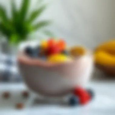 Artistic presentation of a smoothie bowl
