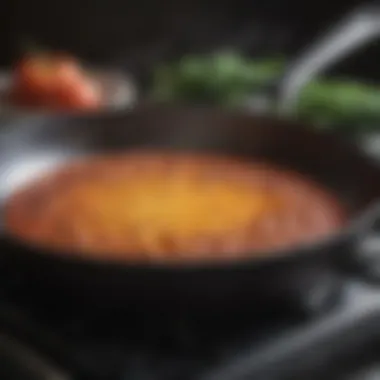 Durable Nonstick Surface Close-up of a nonstick skillet surface showcasing durability