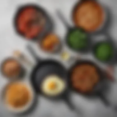 Variety of Nonstick Skillet Materials A range of nonstick skillets made from various materials