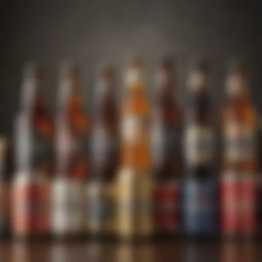 A selection of premium non-alcoholic beers with distinct labels