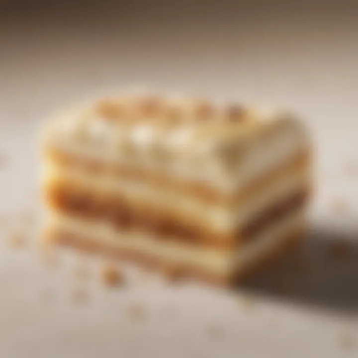 A close-up view of the bun vanilla candy bar highlighting its unique flavor elements.