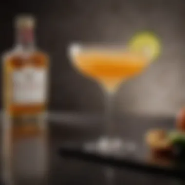 Elegance in a Glass: The Cadillac Margarita Elegant presentation of a Cadillac Margarita with Grand Marnier