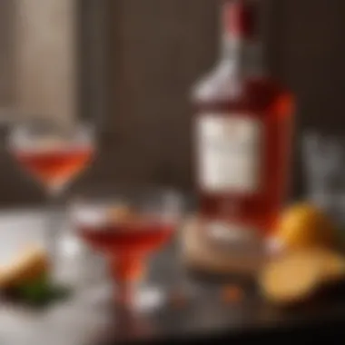 Grand Marnier: The Essence of Sophistication Artistic display of Grand Marnier bottle beside a cocktail