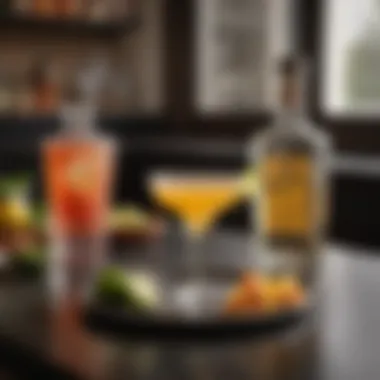 Perfect Pairings for the Cadillac Margarita A beautifully styled table with a Cadillac Margarita and complementary snacks