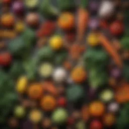 A vibrant assortment of carb-free vegetables and herbs