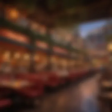 Vibrant Atmosphere of Dining in Downtown Disney Vibrant atmosphere of Downtown Disney dining