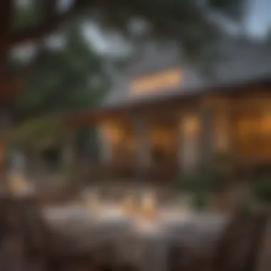 Charming Outdoor Dining An inviting outdoor dining setting in a historic San Antonio neighborhood
