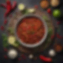 A vibrant spread of fresh ingredients for chilli