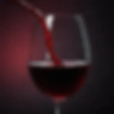 A glass of Merlot highlighting its deep red hue