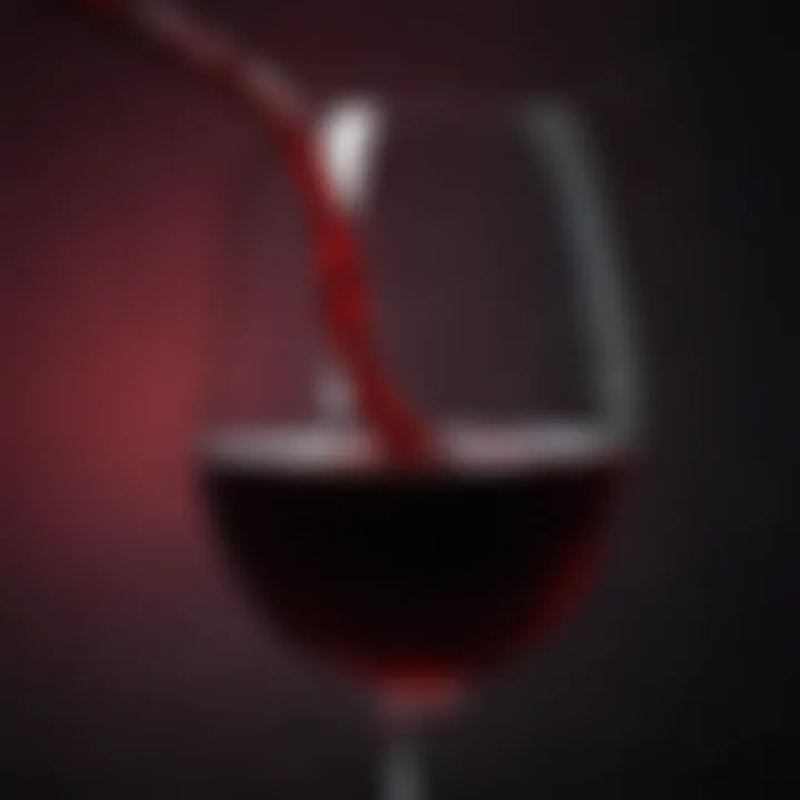 A glass of Merlot highlighting its deep red hue