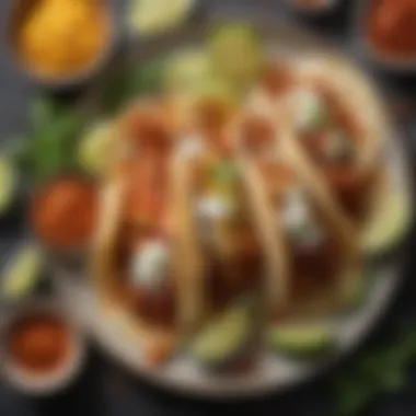 Tacos al Pastor: A Mexican Classic Vibrant plate of Tacos al Pastor with fresh toppings showcasing Mexican culinary tradition