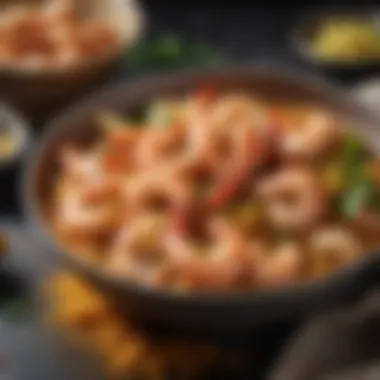 Fresh Shrimp and Aromatic Ingredients Close-up of fresh shrimp and aromatic ingredients used in curry