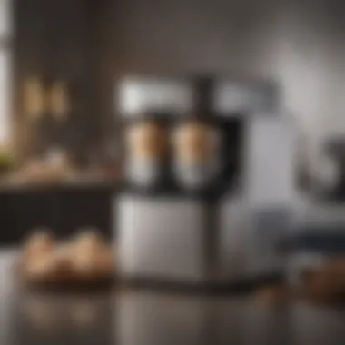 Versatile Dual Ice Cream Maker Elegant dual ice cream maker setup showcasing versatility