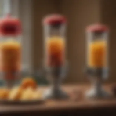 A historical representation of punch dispensers used in culinary settings