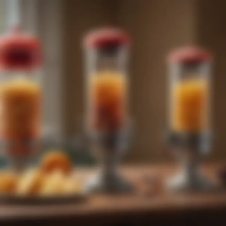 A historical representation of punch dispensers used in culinary settings