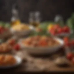 An array of classic Italian ingredients showcasing the essence of Italian cuisine.