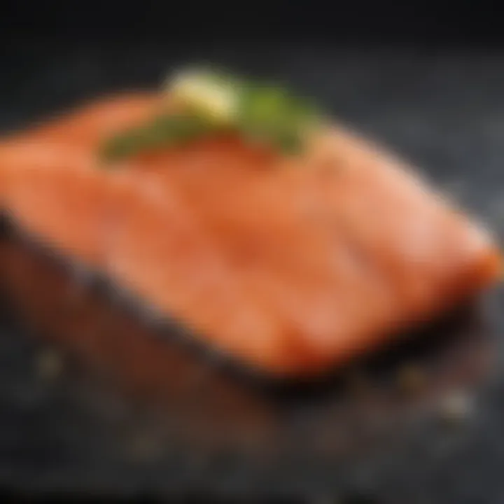 Freshly sourced organic salmon fillet