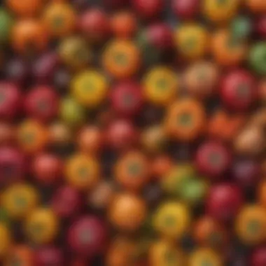 Nutritional Benefits of Heirloom Produce A close-up of fresh heirloom vegetables with a focus on their nutritional benefits.