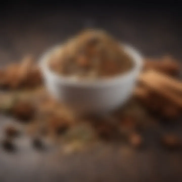 An assortment of spices commonly used in chai tea