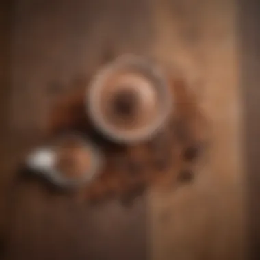 Ingredients for Keto Cocoa Shake The key ingredients of the keto cocoa shake arranged aesthetically on a wooden surface