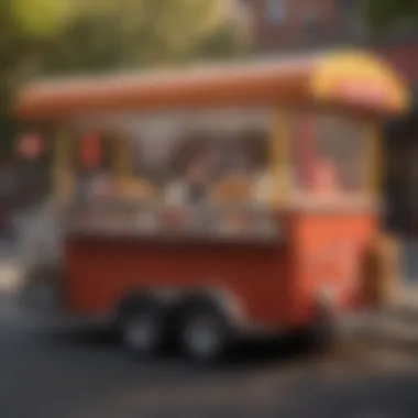 Artisan Hot Dog Stand: Tradition Meets Length An artisan hot dog stand, highlighting traditional methods of hot dog preparation.