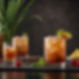 Vibrant Mai Tai cocktail garnished with fresh fruit