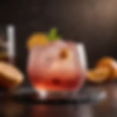 A Stunningly Crafted Mocktail Bomb A beautifully garnished mocktail bomb ready for enjoyment