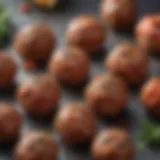 A close-up of the raw ingredients used for the New York Times meatball recipe