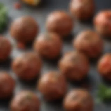 A close-up of the raw ingredients used for the New York Times meatball recipe
