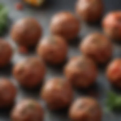 A close-up of the raw ingredients used for the New York Times meatball recipe