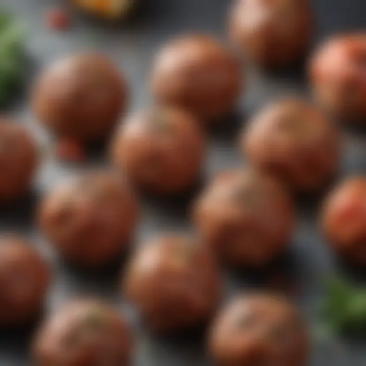A close-up of the raw ingredients used for the New York Times meatball recipe